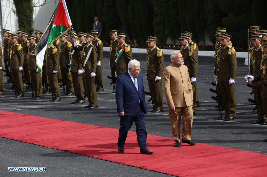 MIDEAST-RAMALLAH-INDIA-MODI-ABBAS