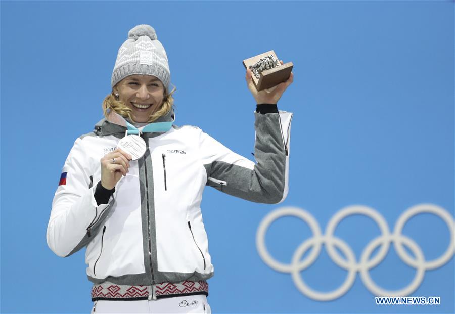 (SP)OLY-SOUTH KOREA-PYEONGCHANG-BIATHLON-WOMEN'S 15KM INDIVIDUAL-MEDAL CEREMONY