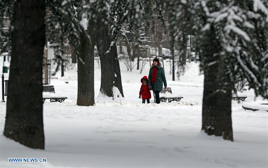 SERBIA-BELGRADE-SNOW