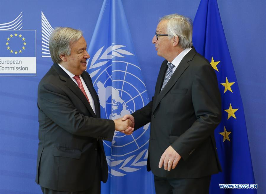 BELGIUM-BRUSSELS-EU-UN-JUNCKER-GUTERRES