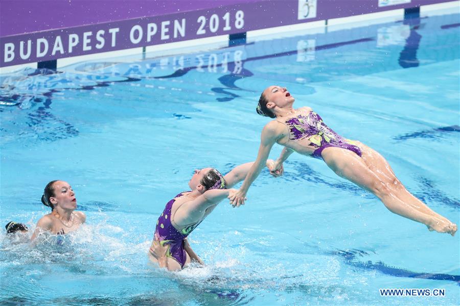 (SP)HUNGARY-BUDAPEST-FINA-ARTISTIC SWIMMING-WORLD SERIES-FREE COMBINATION