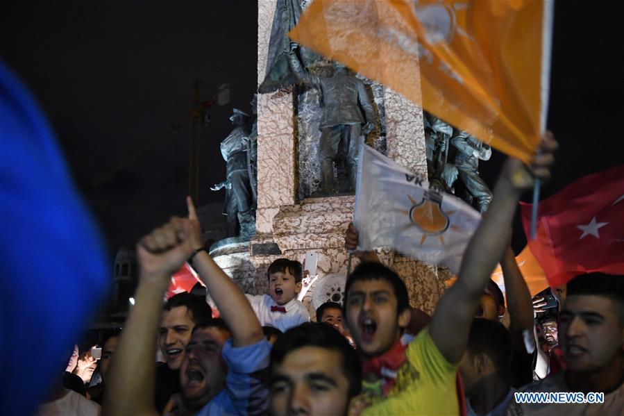 TURKEY-ISTANBUL-ELECTION-ERDOGAN'S SUPPORTERS-CELEBRATION