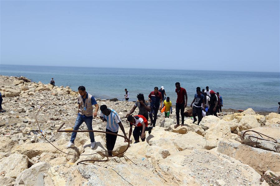 LIBYA-TRIPOLI-MIGRANTS-CAPSIZED BOAT