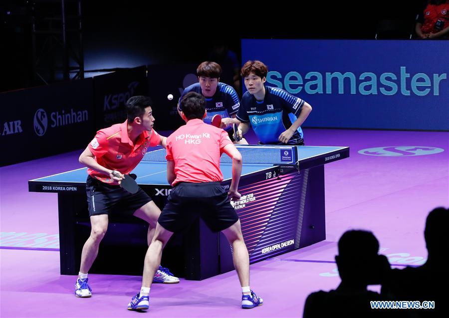 (SP)KOREA-DAEJEON-TABLE TENNIS-KOREA OPEN-MEN'S DOUBLE FINAL