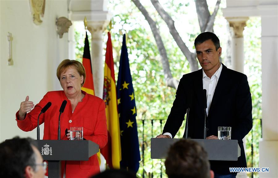 SPAIN-CADIZ-PM-GERMANY-MERKEL-PRESS CONFERENCE