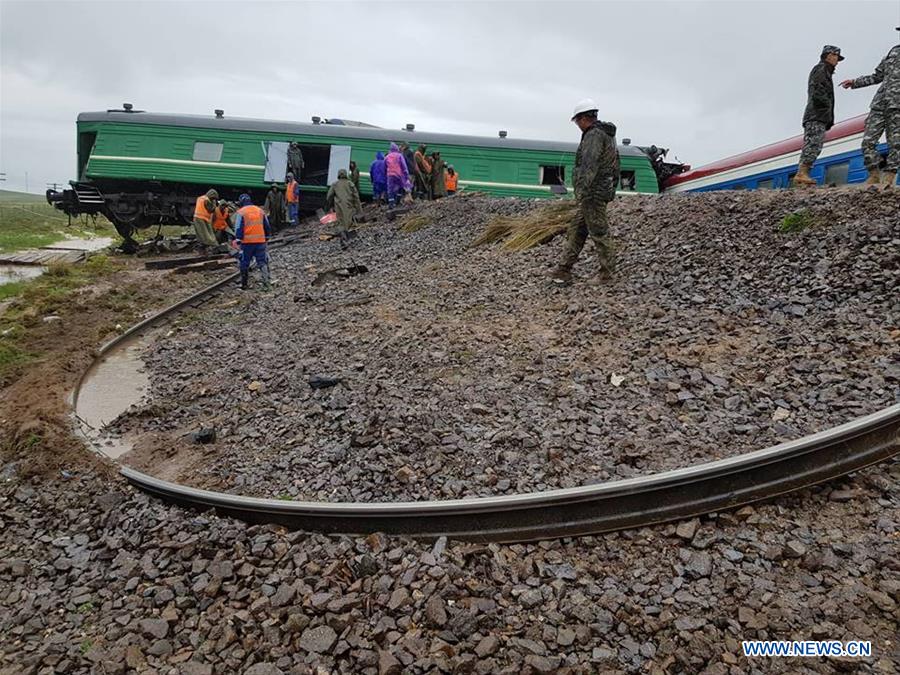 MONGOLIA-DORNOGOVI-TRAIN DERAILMENT