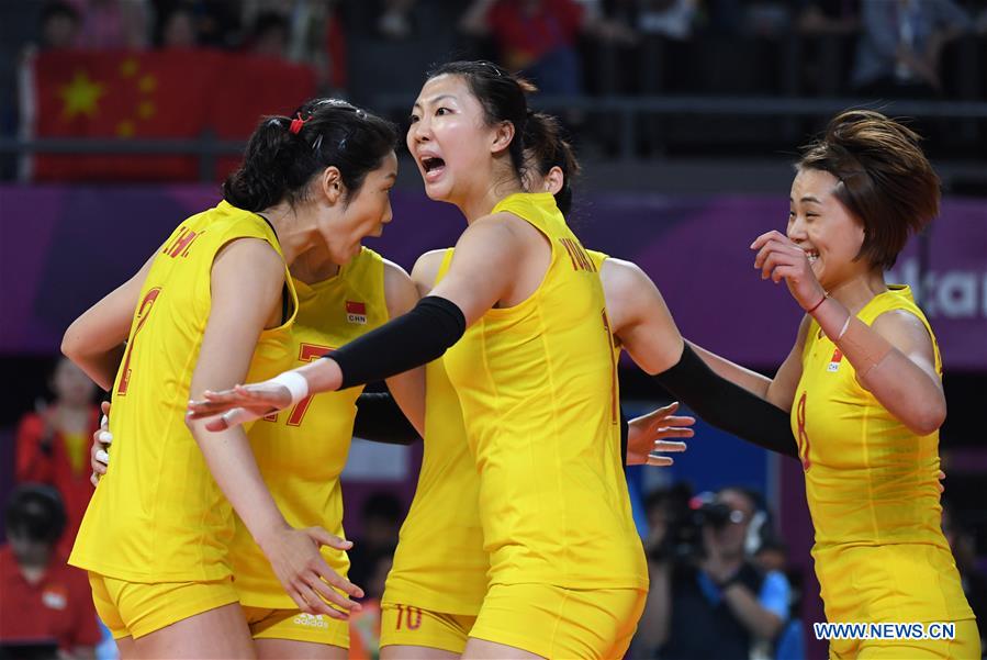 (SP)INDONESIA-JAKARTA-ASIAN GAMES-WOMEN'S VOLLEYBALL-CHINA VS SOUTH KOREA