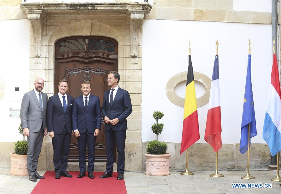 LUXEMBOURG-BETTEL-MICHEL-RUTTE-MACRON-MEETING