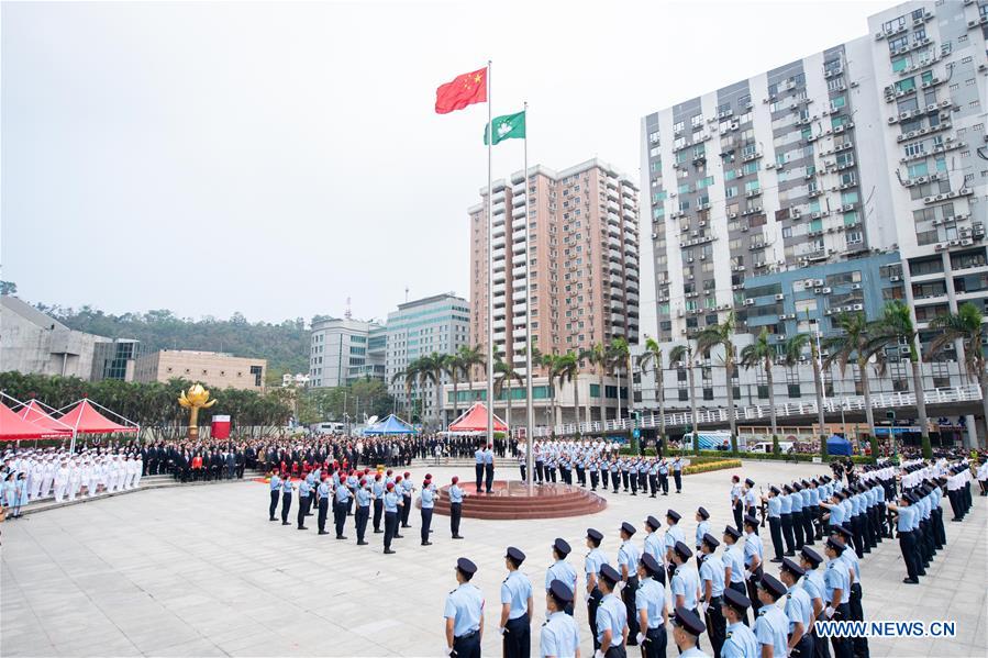 CHINA-MACAO-NATIONAL DAY-FLAG-RAISING CEREMONY (CN)