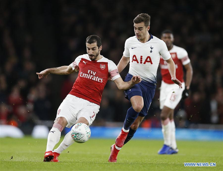 (SP)BRITAIN-LONDON-FOOTBALL-CARABAO CUP-ARSENAL VS TOTTENHAM HOTSPUR