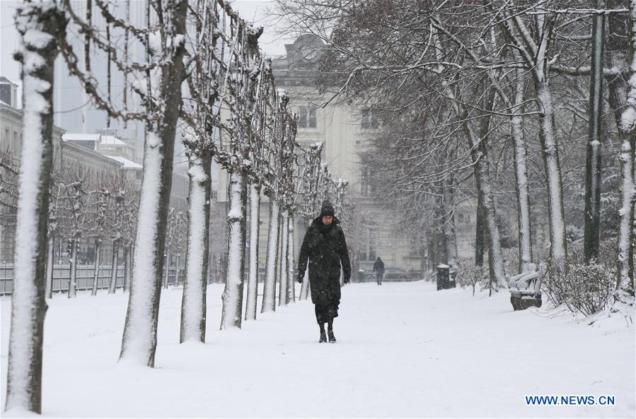 BELGIUM-BRUSSELS-SNOW