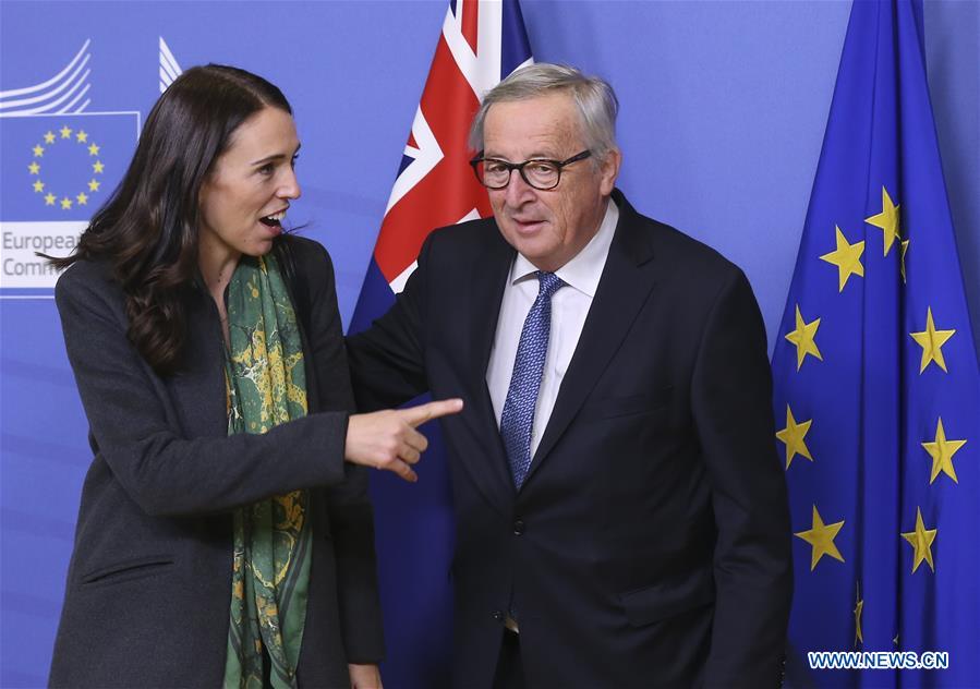 BELGIUM-BRUSSELS-EU-NEW ZEALAND-MEETING