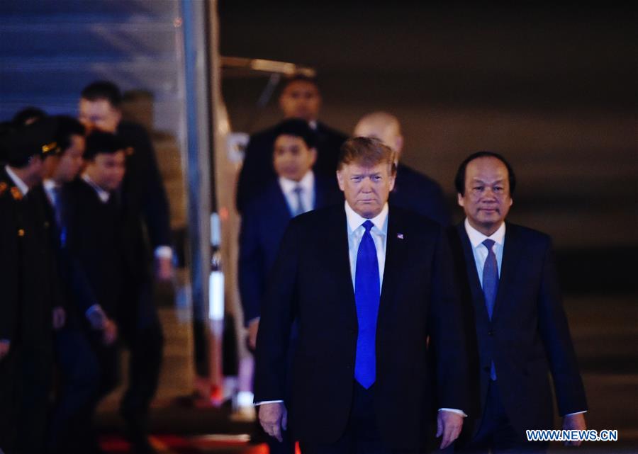 VIETNAM-HANOI-SUMMIT-TRUMP-ARRIVAL