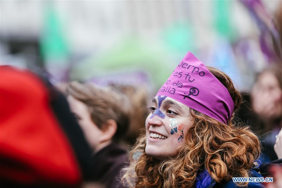 BELGIUM-BRUSSELS-WOMEN-STRIKE