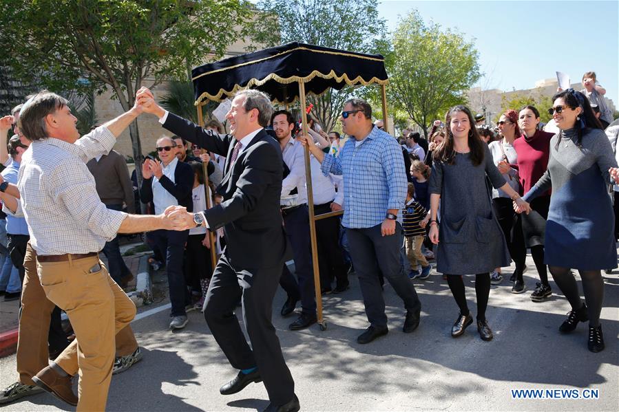 ISRAEL-MODI'IN-NEW TORAH SCROLL-INAUGURATION