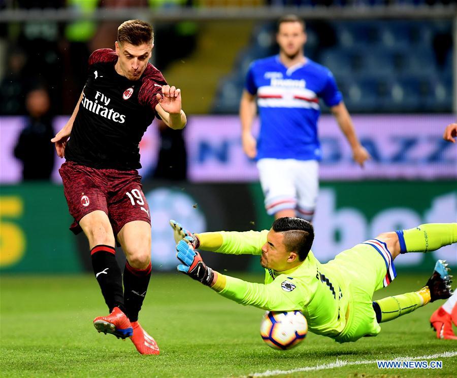 (SP)ITALY-GENOVA-SOCCER-ITALIAN CUP-SAMPDORIA VS AC MILAN 