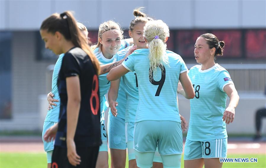 (SP)CHINA-WUHAN-FOOTBALL-INTERNATIONAL WOMEN'S FOOTBALL TOURNAMENT WUHAN 2019-3RD PLACE FINAL-RUSSIA VS CROATIA