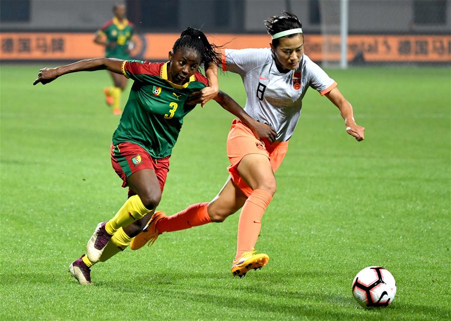 (SP)CHINA-WUHAN-FOOTBALL-INTERNATIONAL WOMEN'S FOOTBALL TOURNAMENT WUHAN 2019 FINAL-CHINA VS CAMEROON