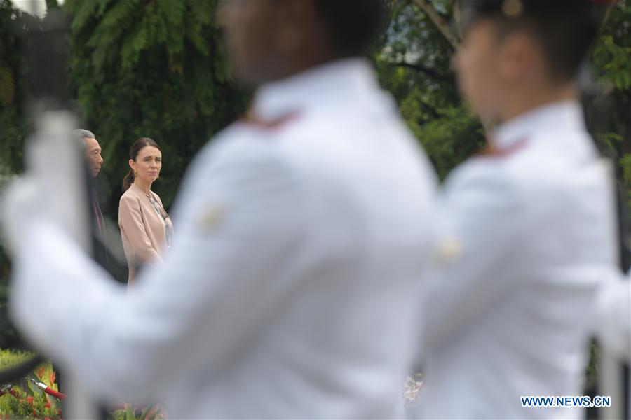 SINGAPORE-POLITICS-NEW ZEALAND-WELCOME CEREMONY