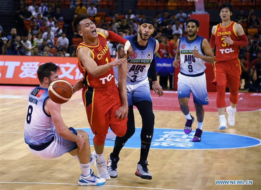 (SP)CHINA-QINGDAO-BASKETBALL-CHN VS AUS NBL