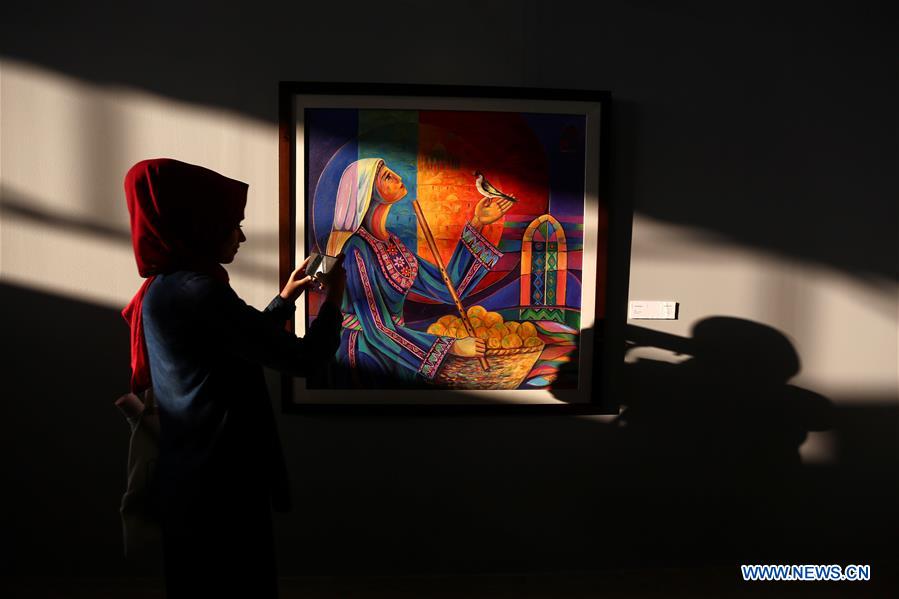 MIDEAST-GAZA-ART EXHIBITION