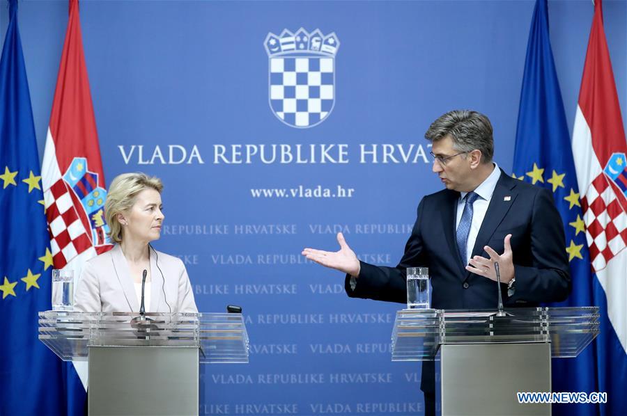 CROATIA-ZAGREB-URSULA VON DER LEYEN-VISIT