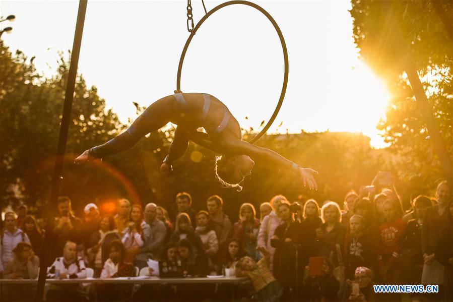 (SP)RUSSIA-MOSCOW-AERIAL GYMNASTICS FESTIVAL