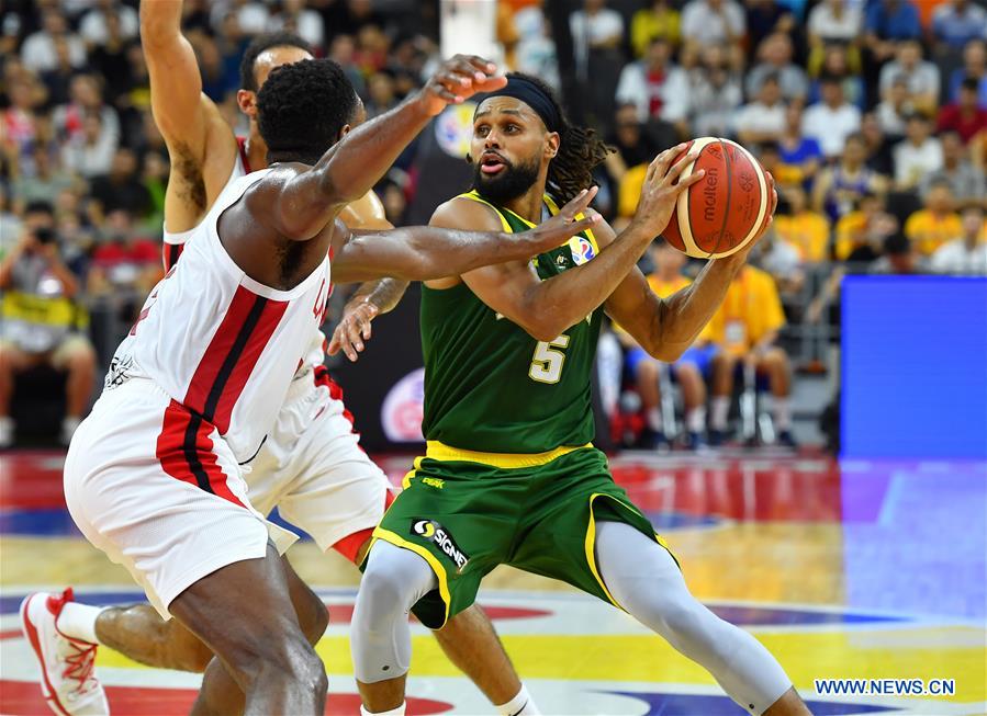 (SP)CHINA-DONGGUAN-BASKETBALL-FIBA WORLD CUP-GROUP H-AUSTRALIA VS CANADA (CN)