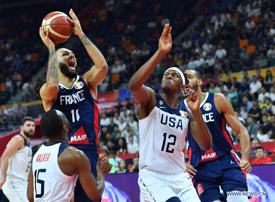 (SP)CHINA-DONGGUAN-BASKETBALL-FIBA WORLD CUP-QUARTER FINAL-USA VS FRANCE (CN)