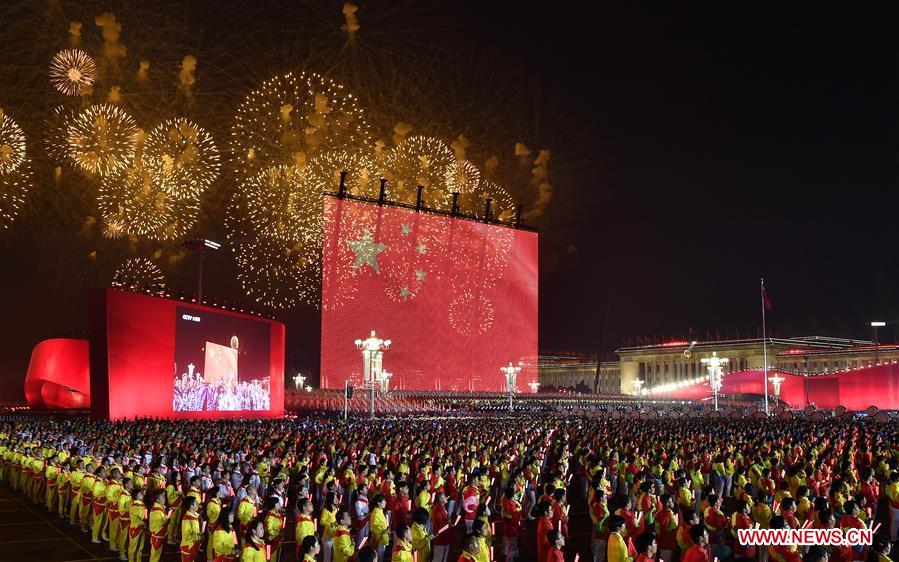 (PRC70Years)CHINA-BEIJING-NATIONAL DAY-CELEBRATIONS-EVENING GALA (CN)