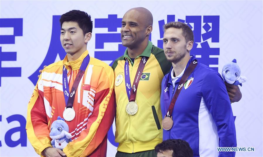 (SP)CHINA-WUHAN-7TH MILITARY WORLD GAMES-SWIMMING-MEN 50M BREASTSTROKE