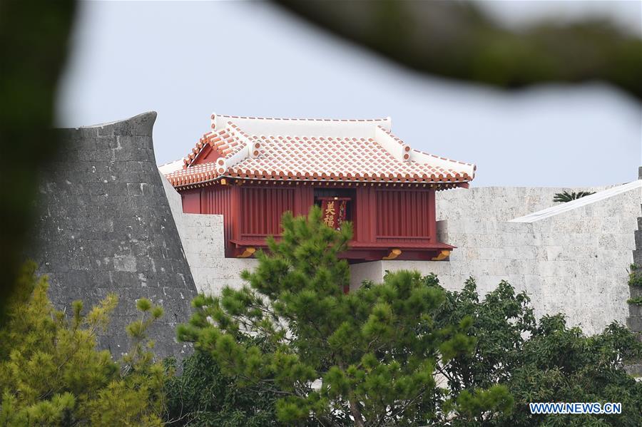 JAPAN-OKINAWA-WORLD HERITAGE CASTLE-FIRE