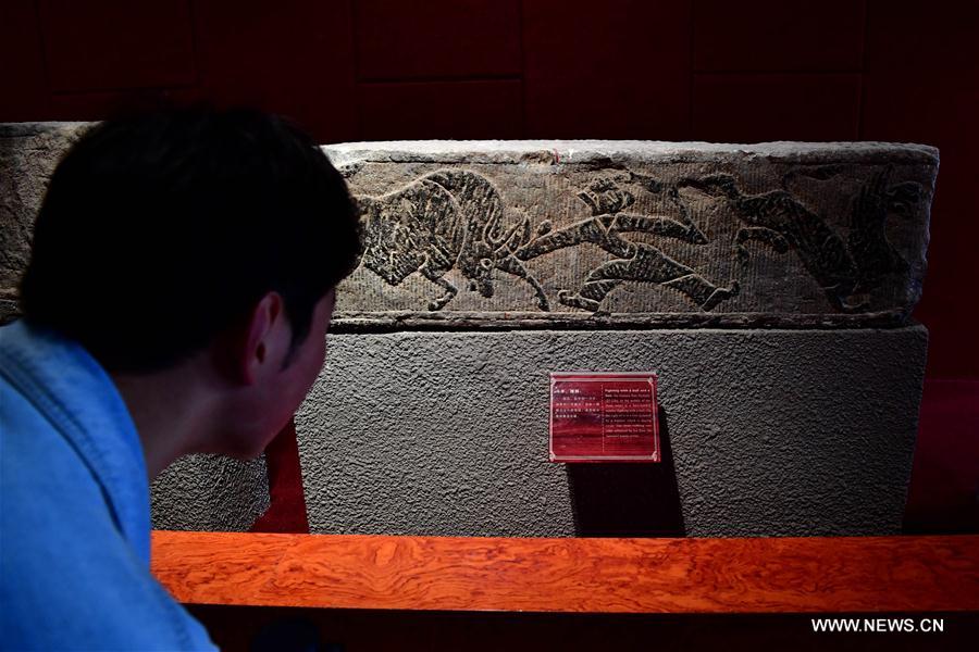 CHINA-HENAN-NANYANG-MUSEUM-HAN DYNASTY-STONE CARVING (CN)