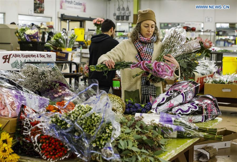 U.S.-CHICAGO-FLORAL MARKET-VALENTINE'S DAY