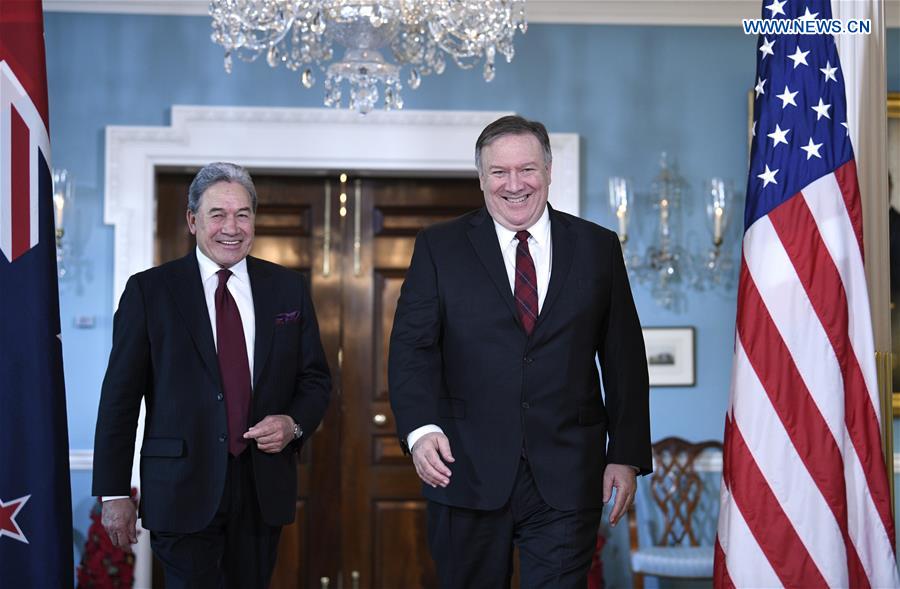 U.S.-WASHINGTON D.C.-MIKE POMPEO-NEW ZEALAND-WINSTON PETERS-MEETING