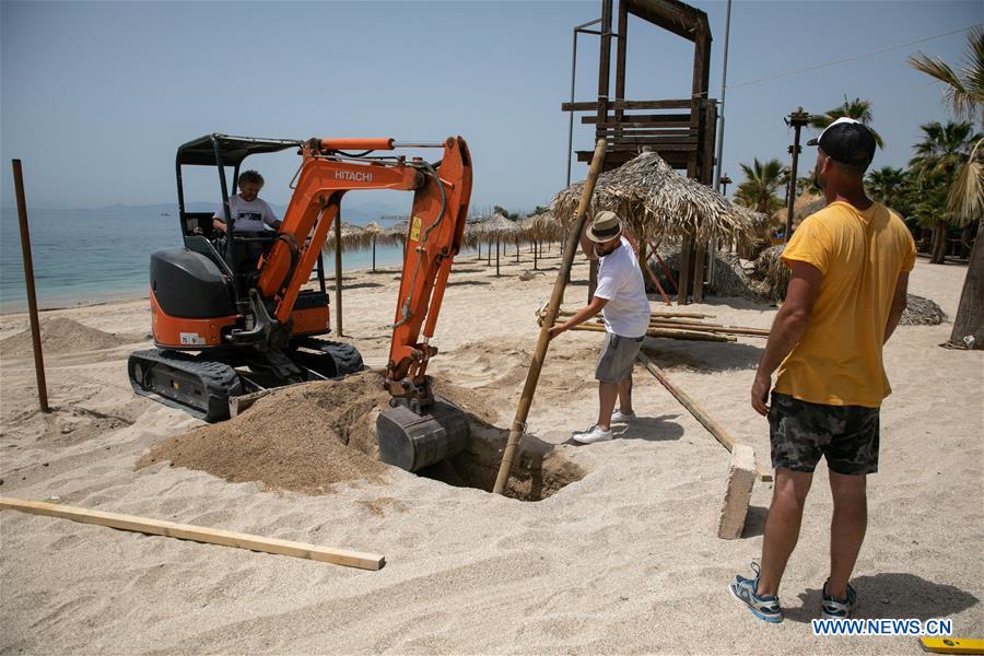 GREECE-BEACH-REOPENING