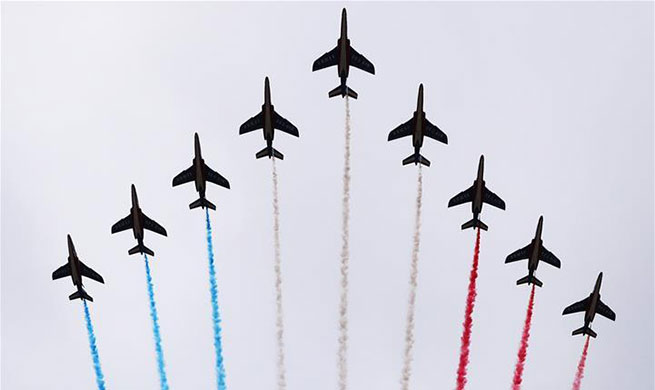 Annual Bastille Day military parade held in Paris, France